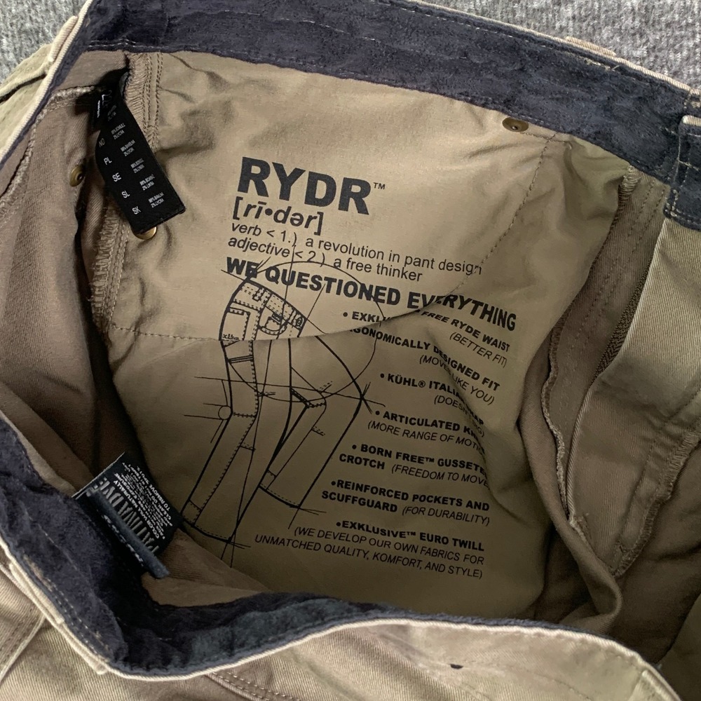 Kuhl Rydr Pants Men 32x31 Brown Utility Tactical Outdoor Hiking Patina Dye - Picture 7 of 14